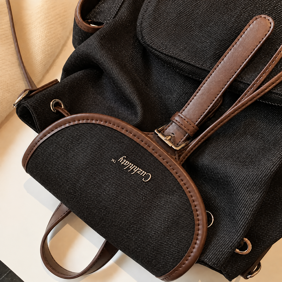 Pathfinder Flap Backpack — Women’s Black Casual Daypack Purse