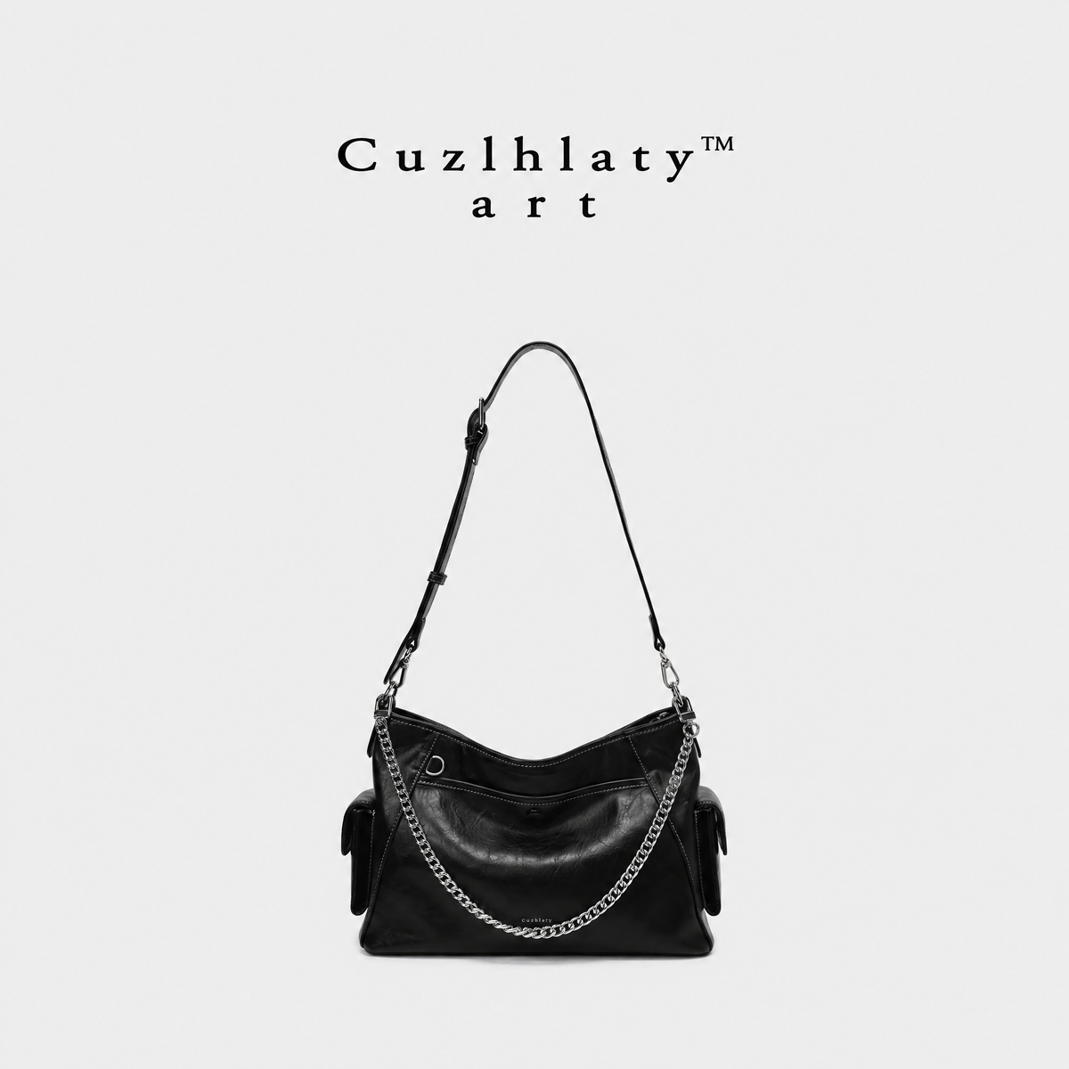 Black Knight Tote Bag — Women’s Black Chain Detail Handbag