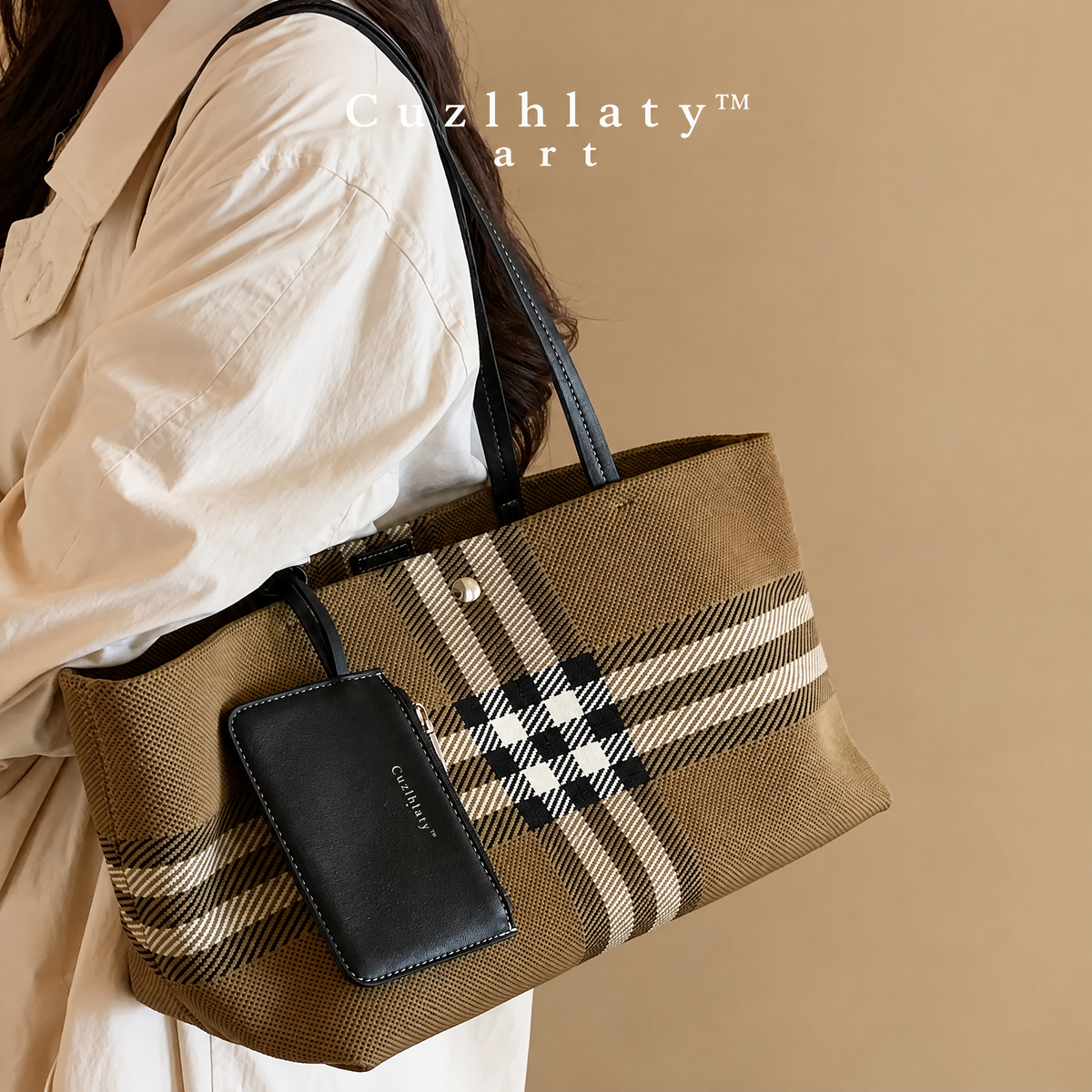 English Leisure Plaid Tote Bag — Women’s Everyday Shoulder Carryall
