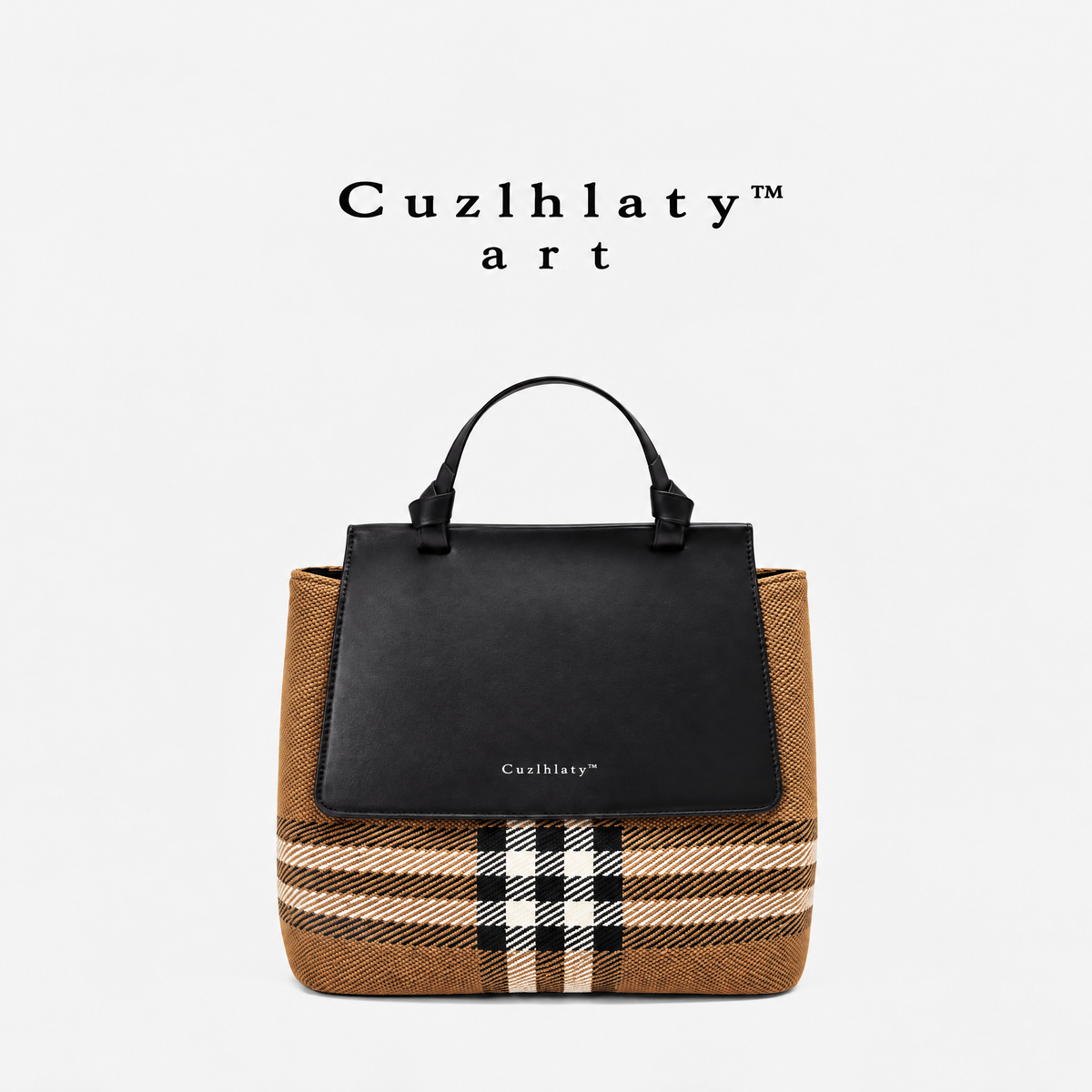 Leisure Check Backpack — Women’s Tan Plaid Flap Daypack